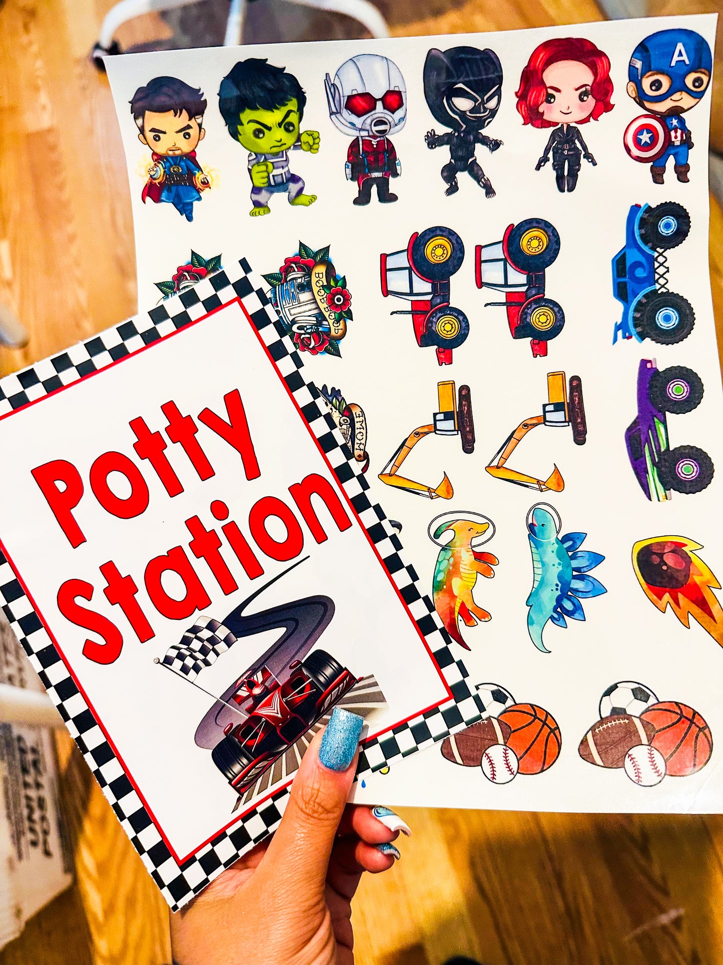 Temporary Tattoo Potty Station