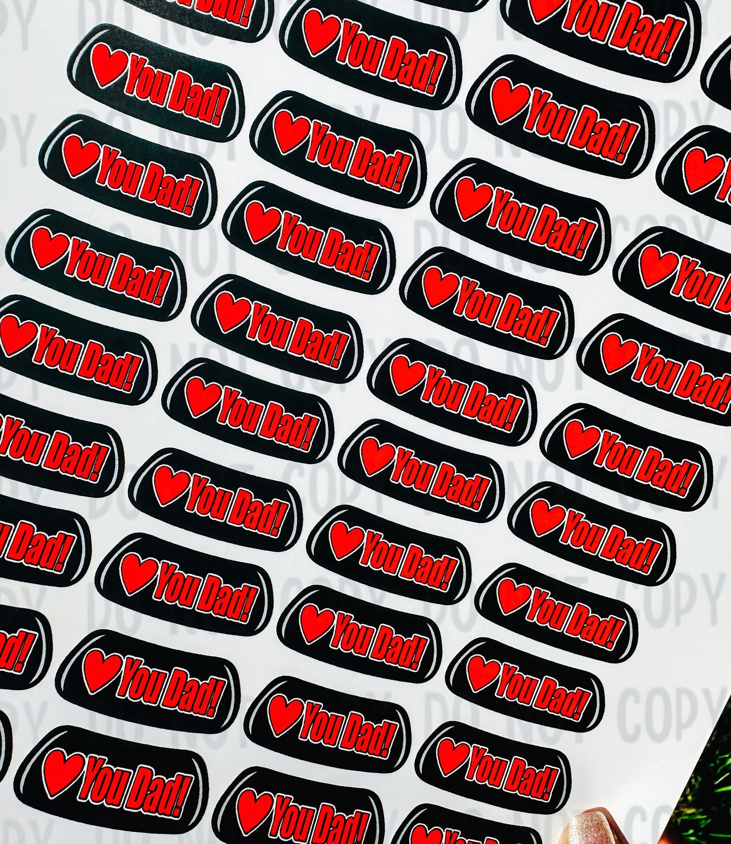 ❤️ You Dad Eyeblack Tattoos - Sheet of 24 Sets