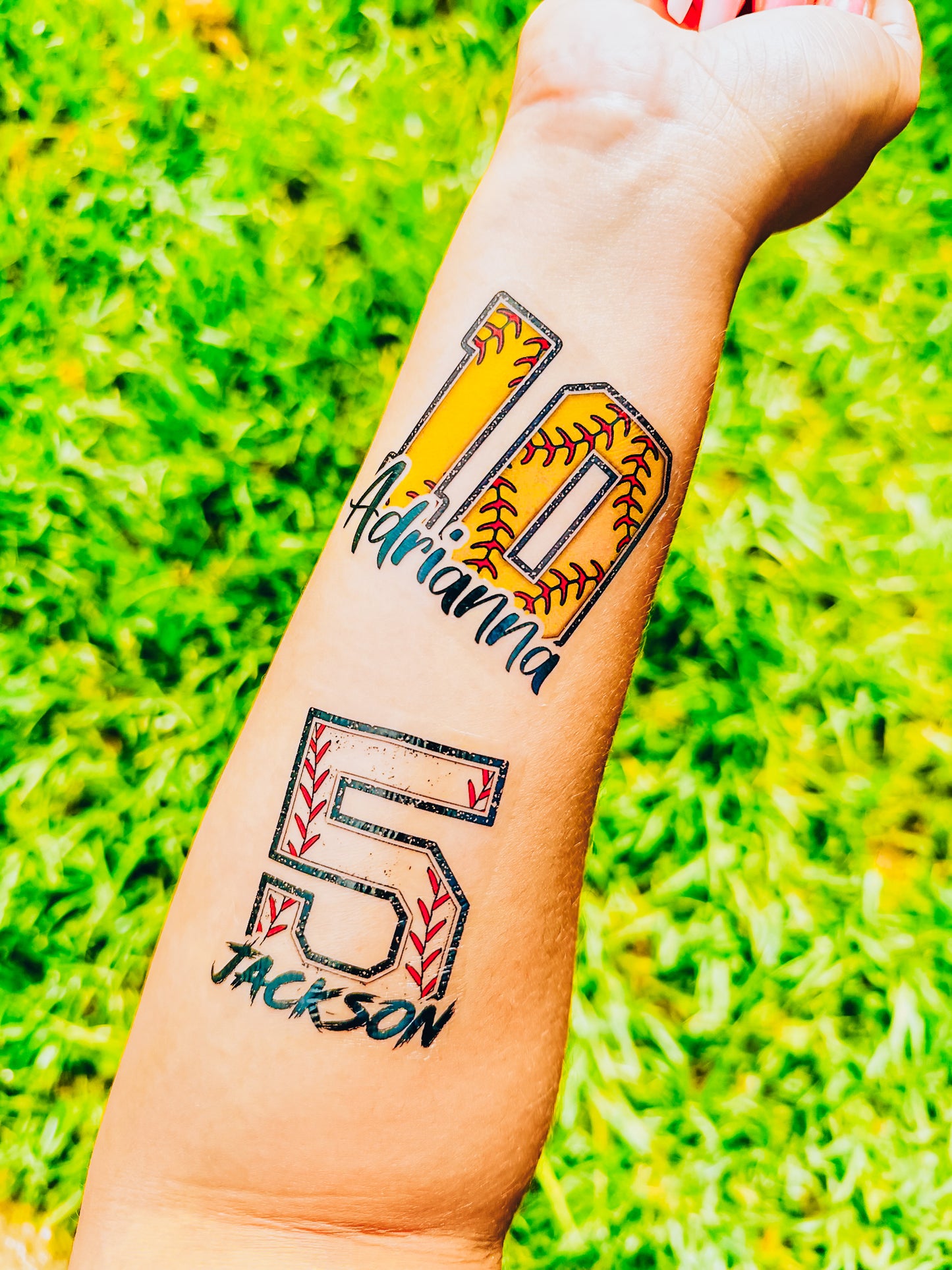 Personalized Number Tattoos - Sheet of 12 - Itty Bits Designs