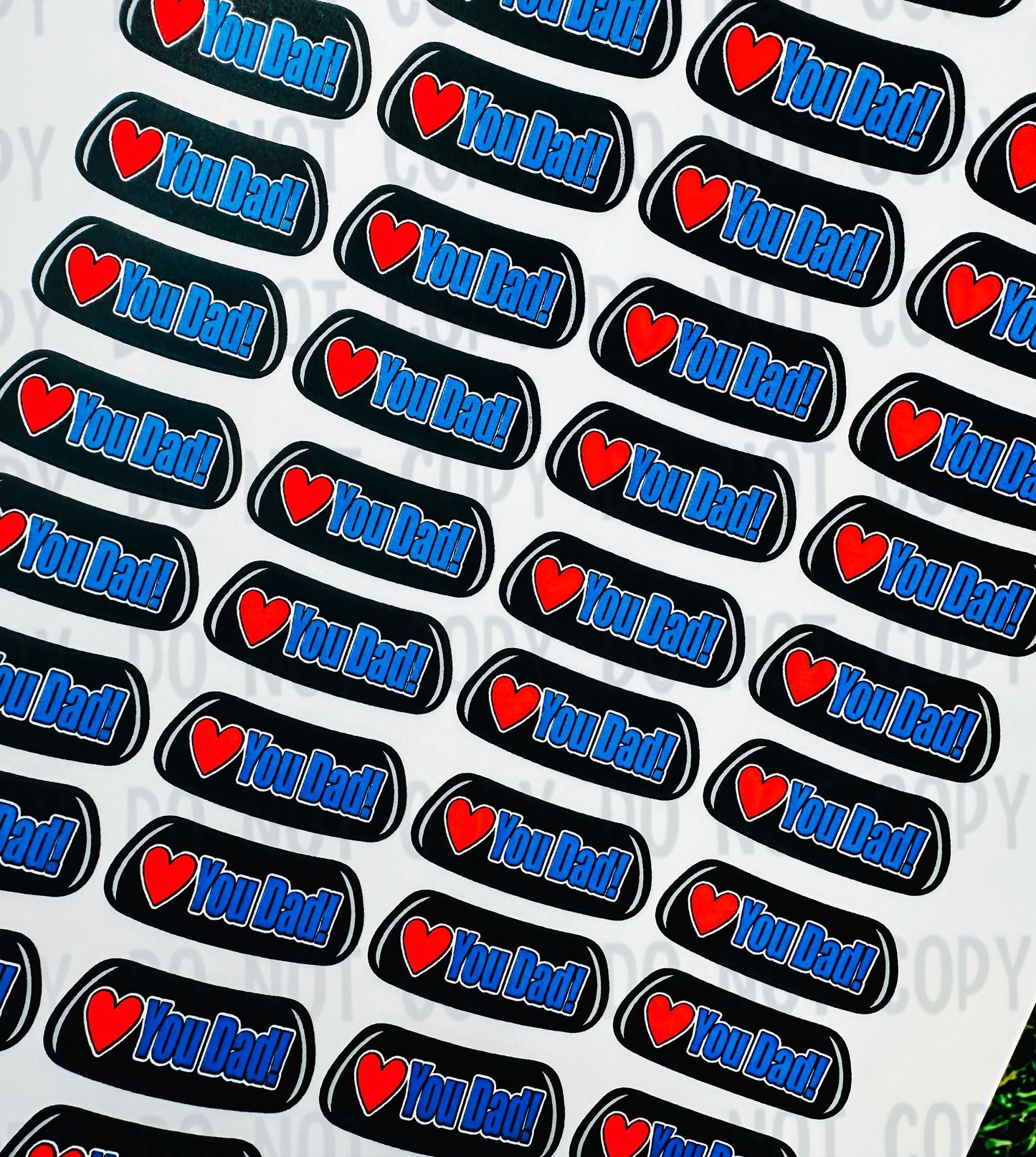 ❤️ You Dad Eyeblack Tattoos - Sheet of 24 Sets