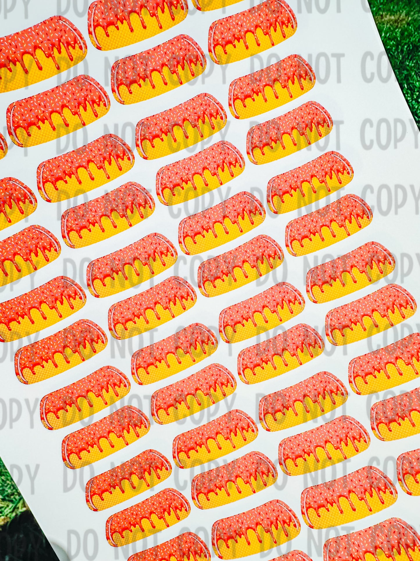 Ice Cream Drip Eyeblack Tattoos - Sheet of 24 Sets - Itty Bits Designs