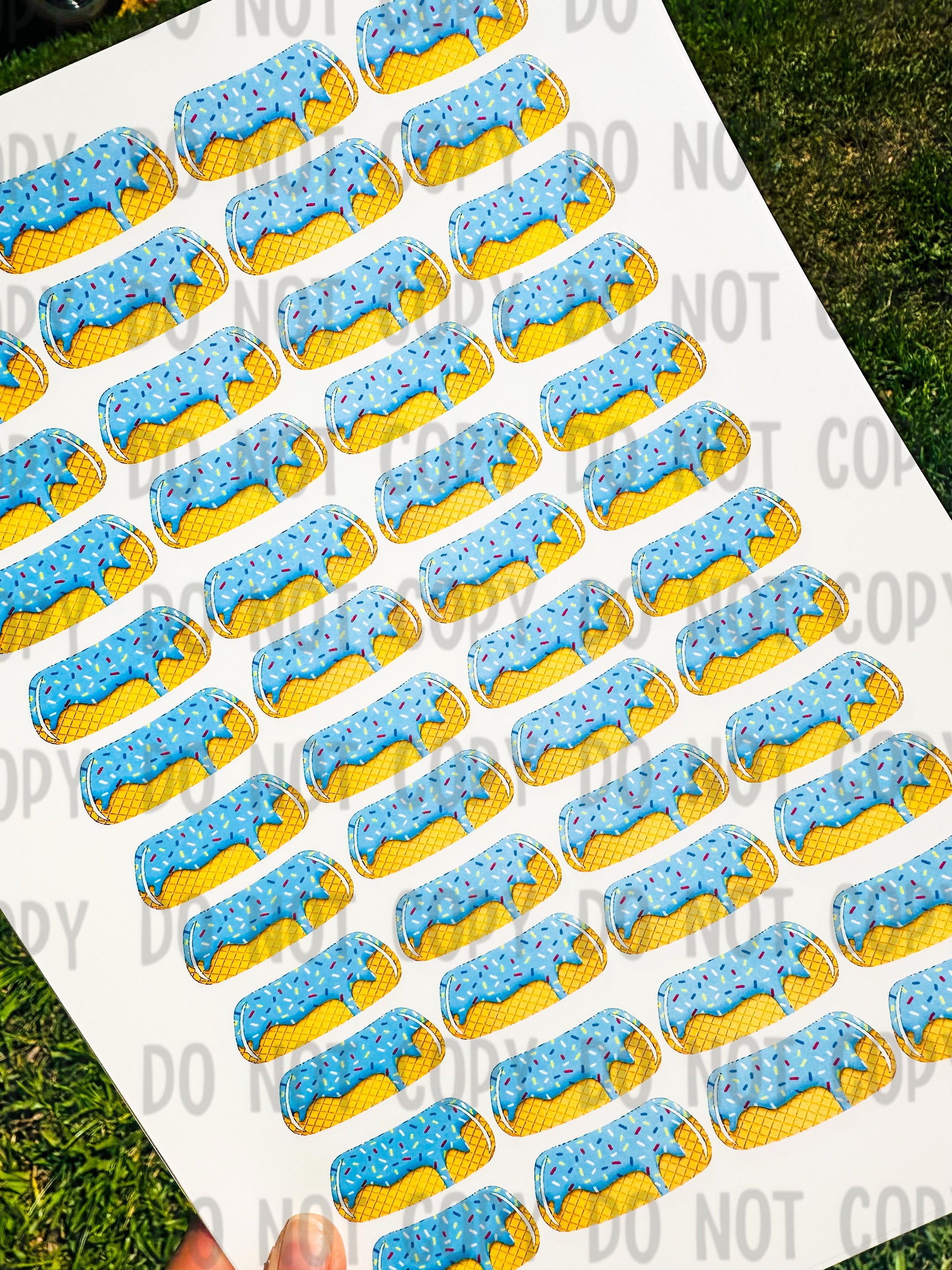 Ice Cream Drip Eyeblack Tattoos - Sheet of 24 Sets - Itty Bits Designs