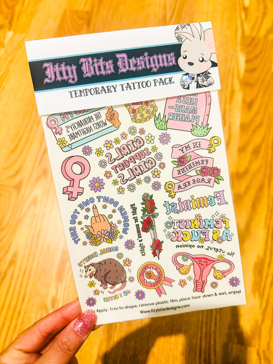 Feminist AF Tattoo Set