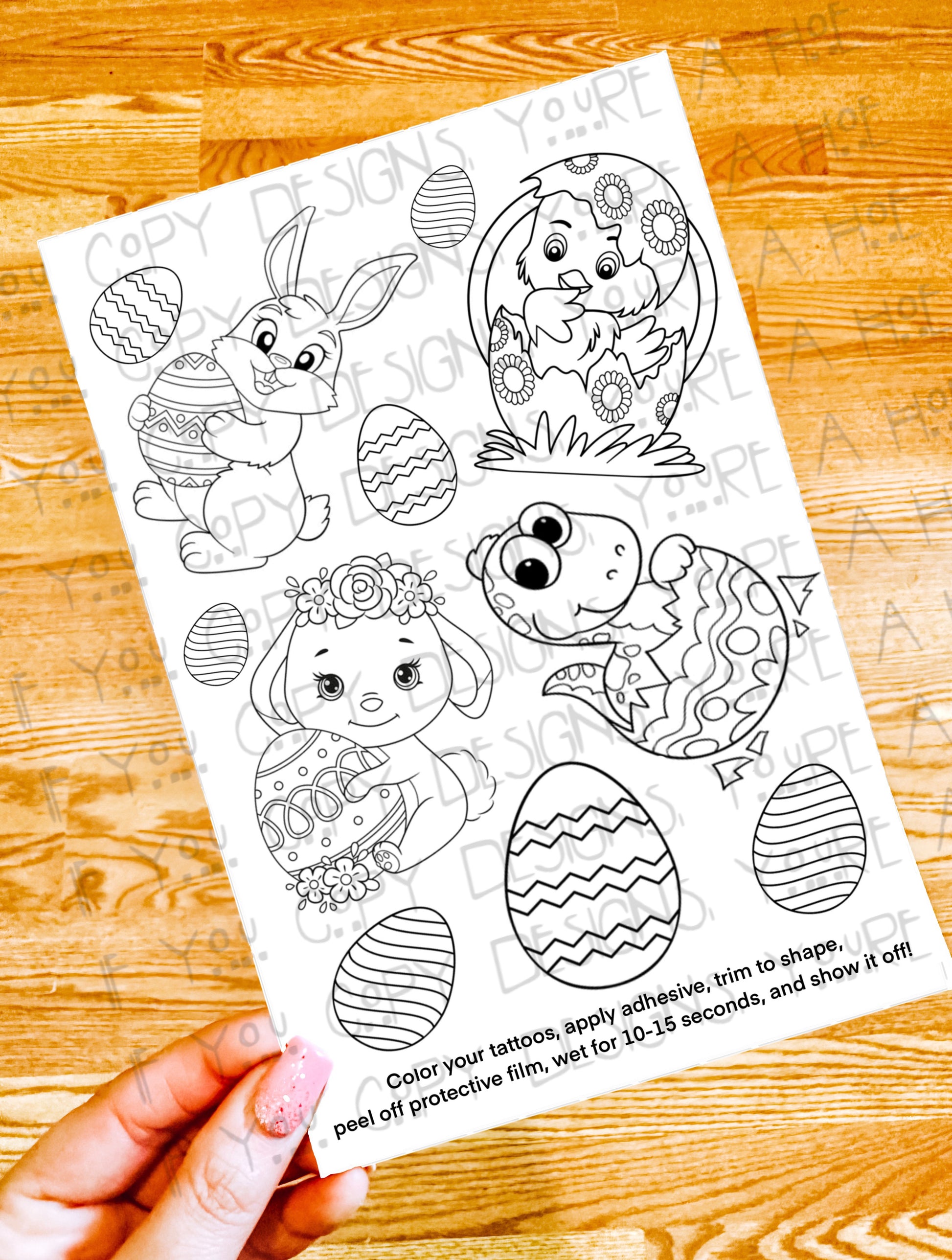 Color Your Own Temporary Tattoos Set - Itty Bits Designs