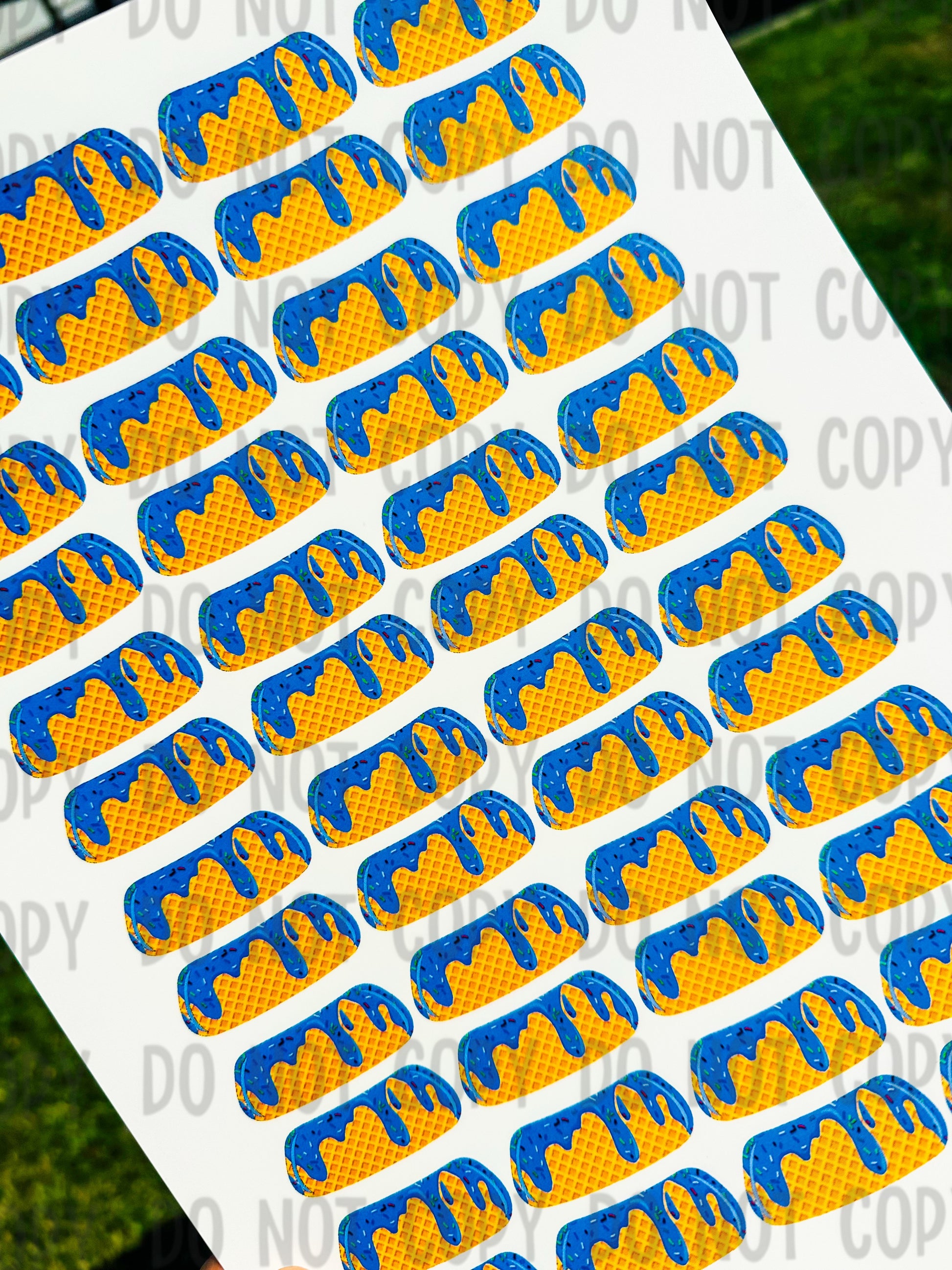 Ice Cream Drip Eyeblack Tattoos - Sheet of 24 Sets - Itty Bits Designs