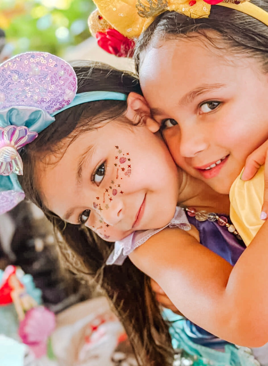 Mermaid Princess Face Freckle Temporary Tattoos