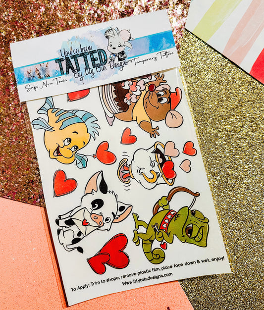 Magical Valentine Friends Tattoo Set