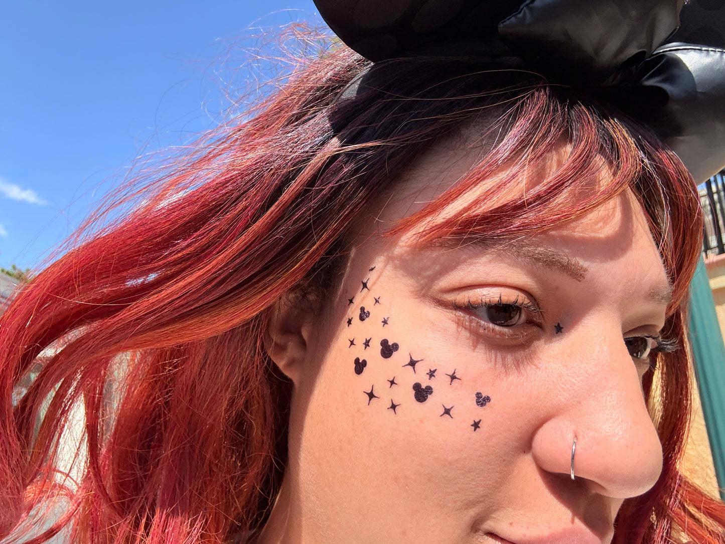 Classic Black Face Freckle Temporary Tattoos