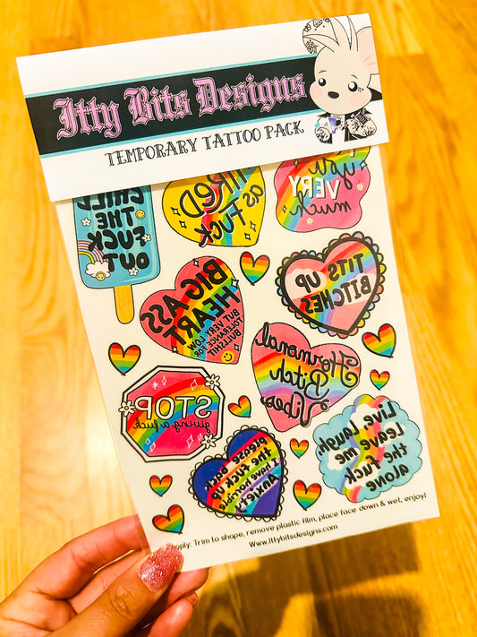 No fckz Given Tattoo Set