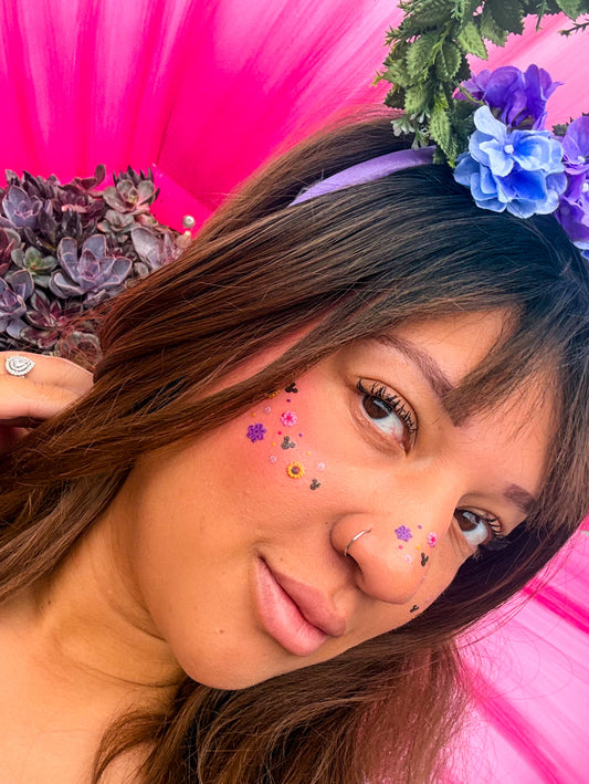Flower & Garden Face Freckle Temporary Tattoos