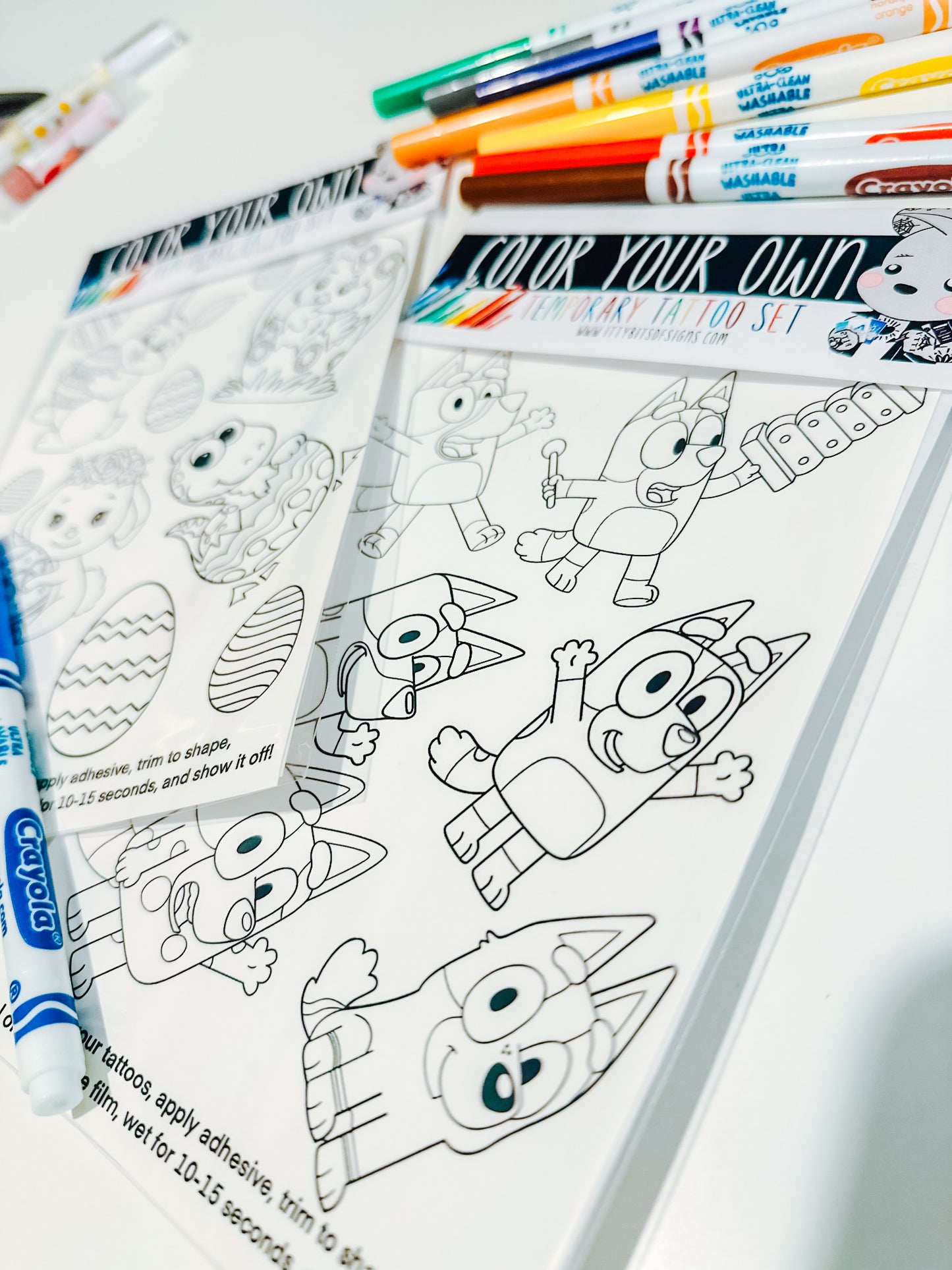 Color Your Own Temporary Tattoos Set - Itty Bits Designs