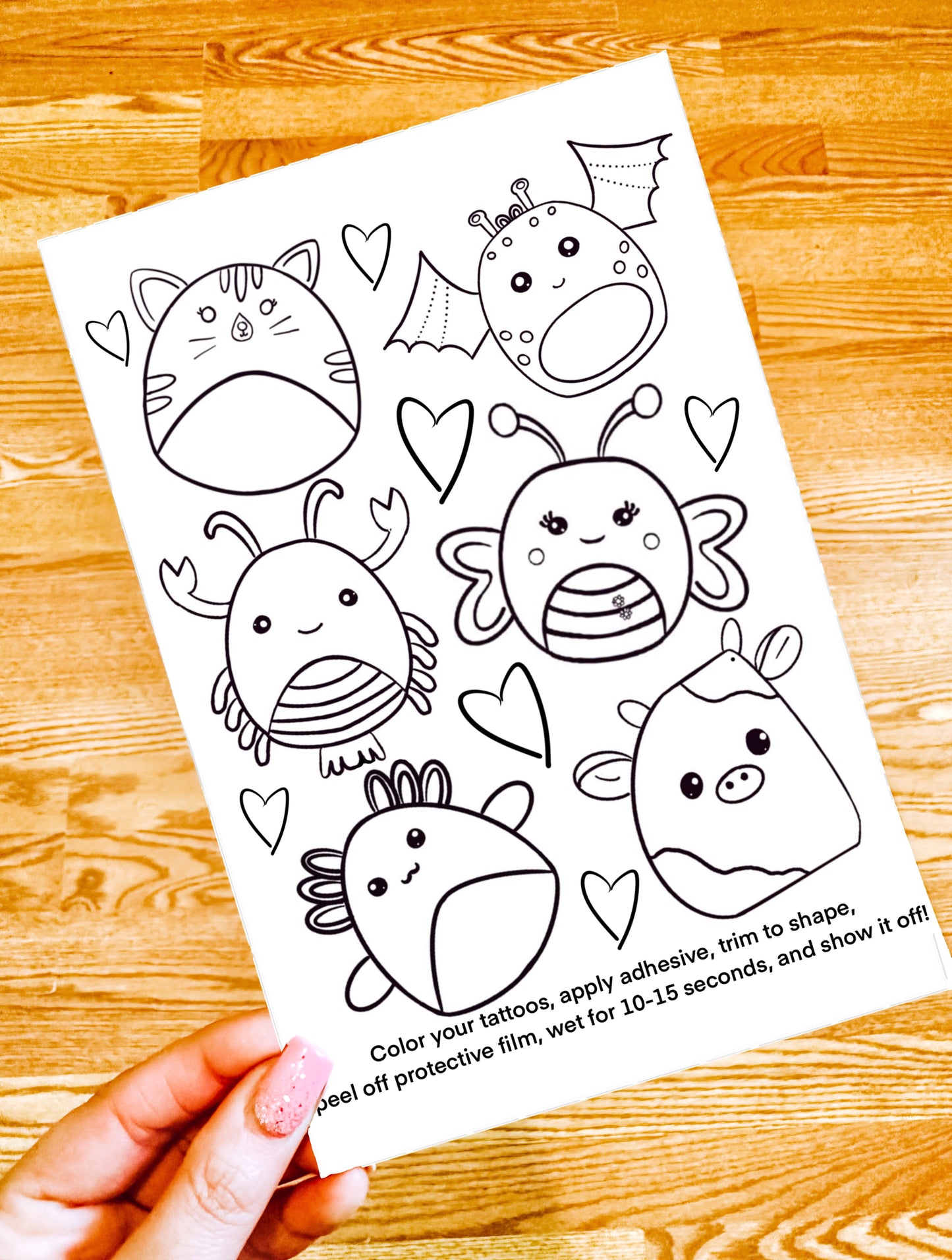 Color Your Own Temporary Tattoos Set - Itty Bits Designs
