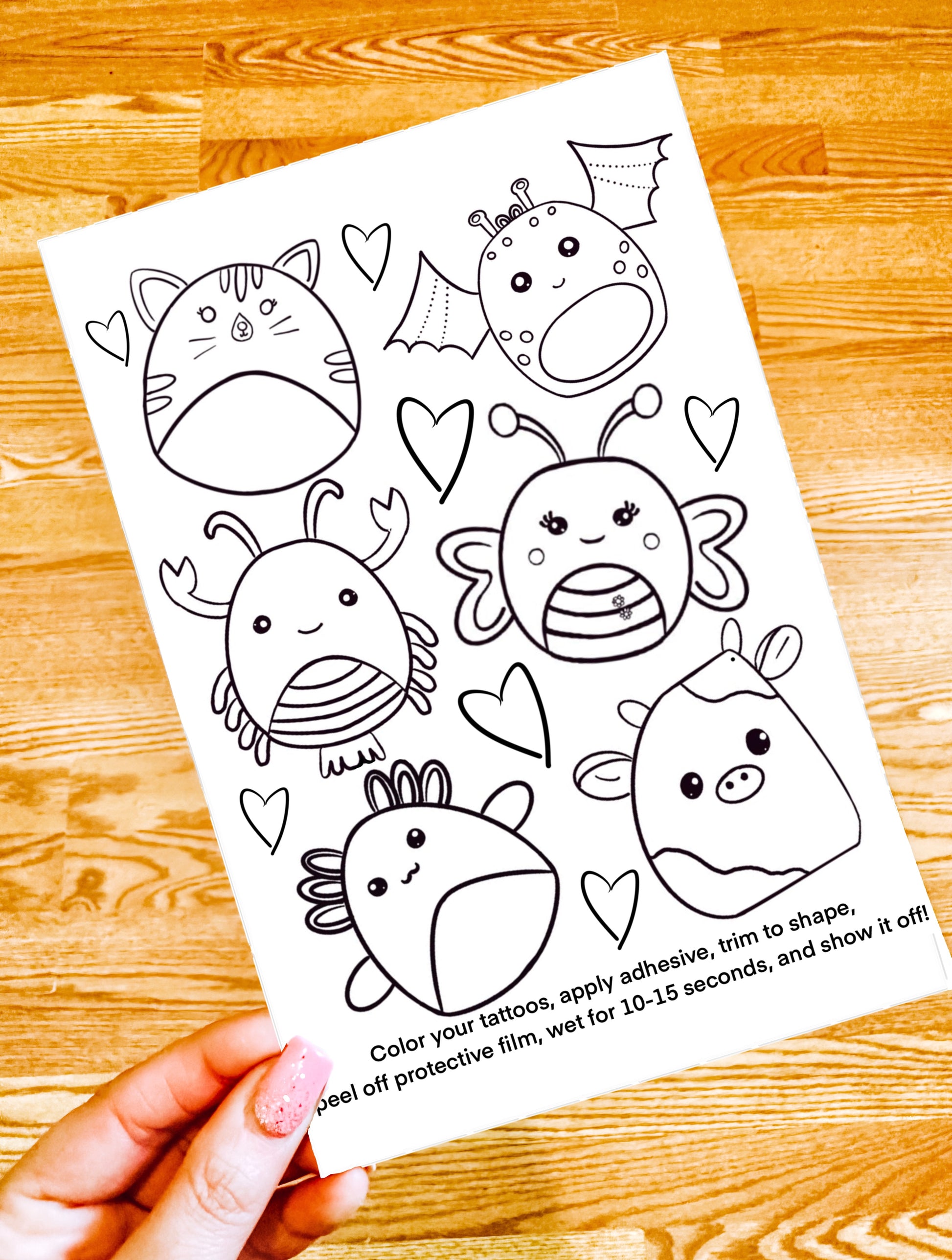 Color Your Own Temporary Tattoos Set - Itty Bits Designs