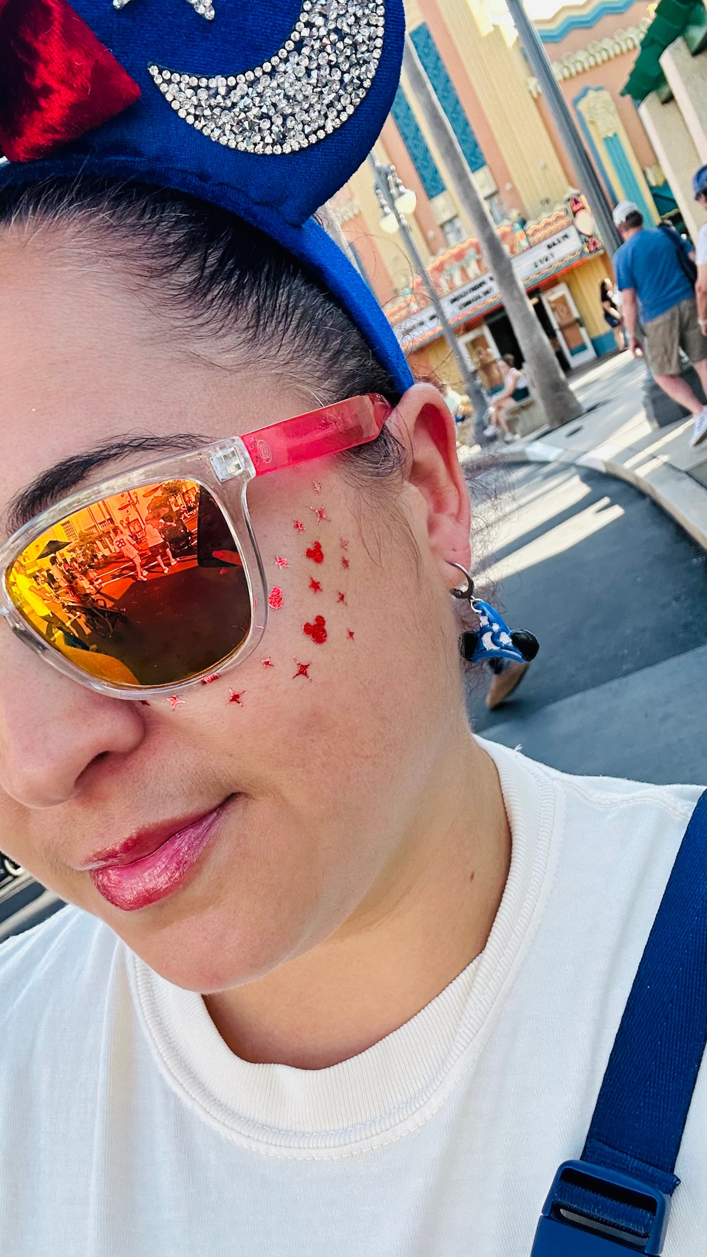 Red Metallic Face Freckle Temporary Tattoos