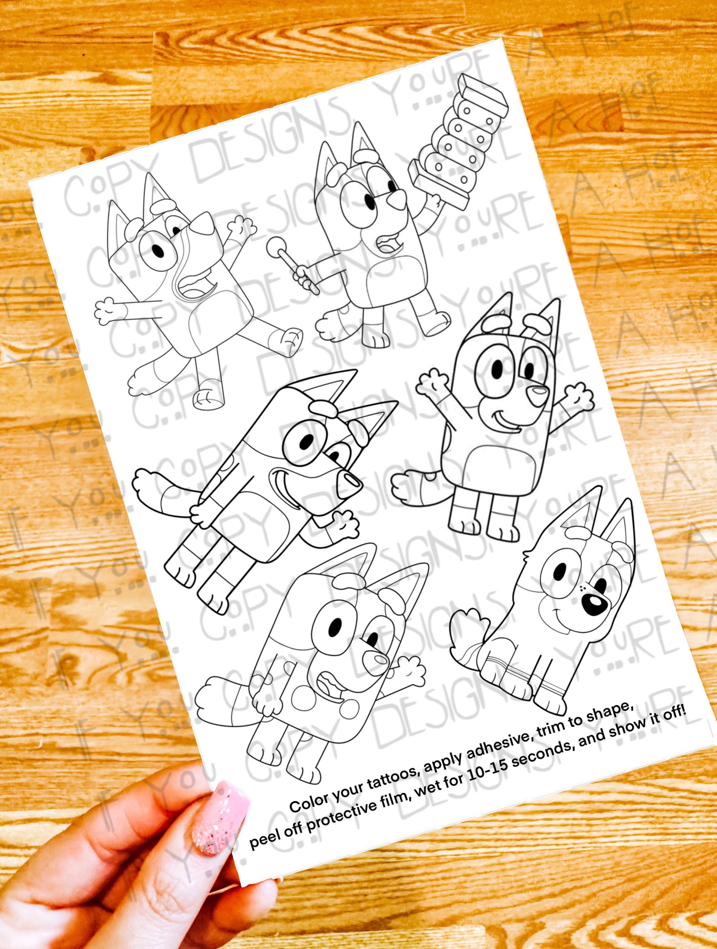 Color Your Own Temporary Tattoos Set - Itty Bits Designs