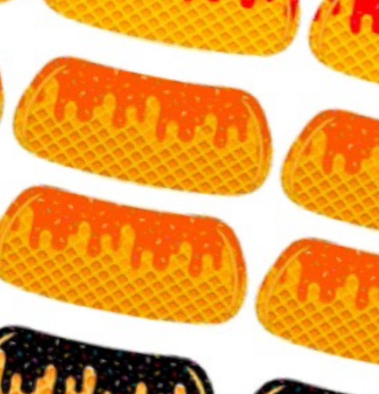 Ice Cream Drip Eyeblack Tattoos - Sheet of 24 Sets - Itty Bits Designs