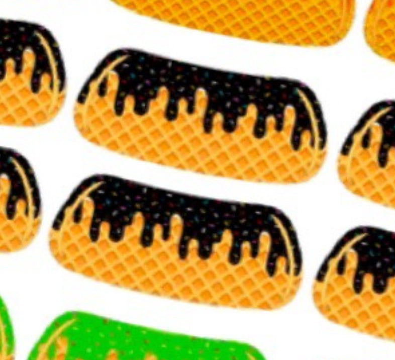 Ice Cream Drip Eyeblack Tattoos - Sheet of 24 Sets - Itty Bits Designs