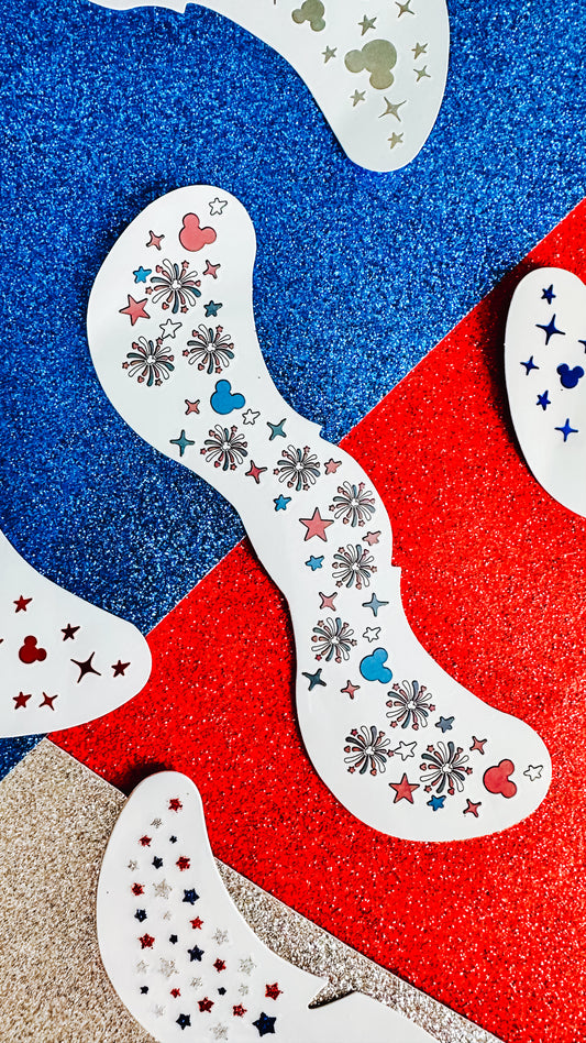 July 4th Fireworks Face Freckle Temporary Tattoos