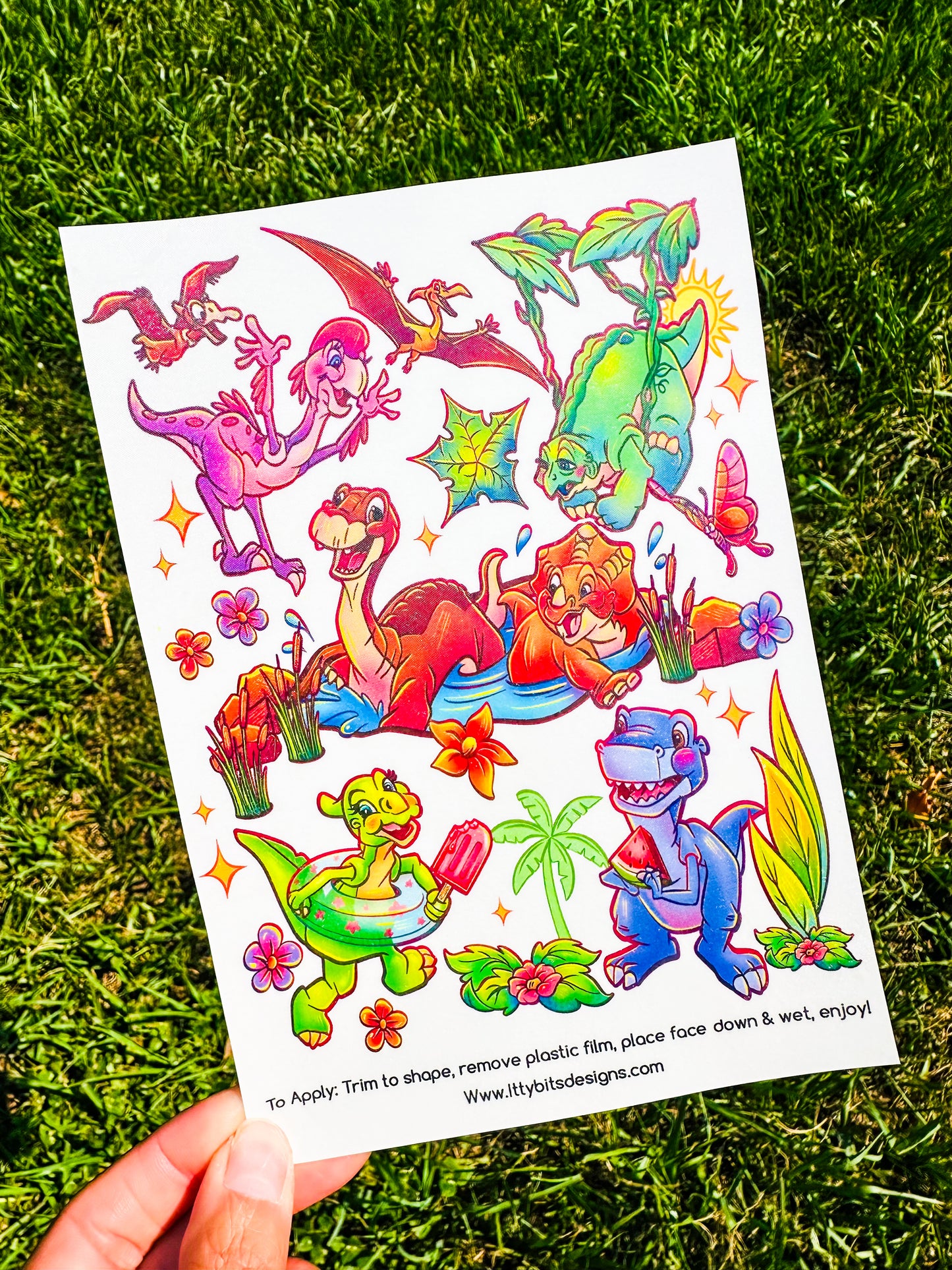 Before Time Dinos Summer Fun Tattoo Pack