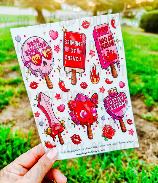 Book Lovers Popsicles Summer Fun Tattoo Pack