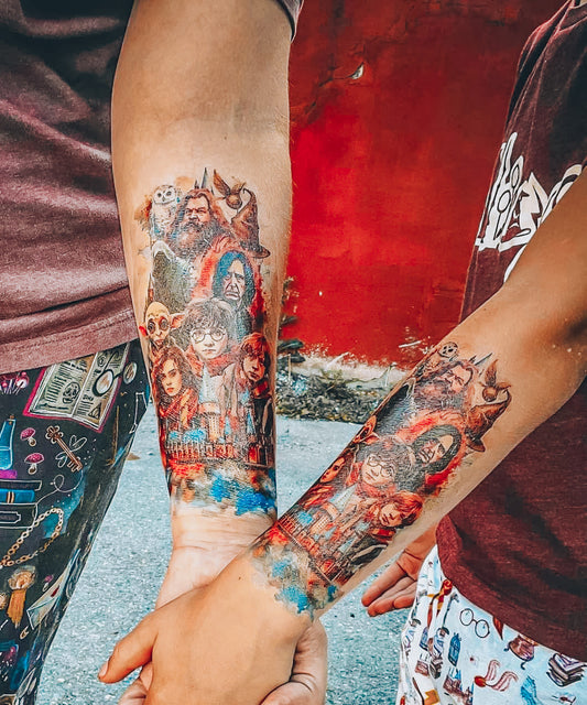 HP Half Sleeve Temporary Tattoo - Itty Bits Designs