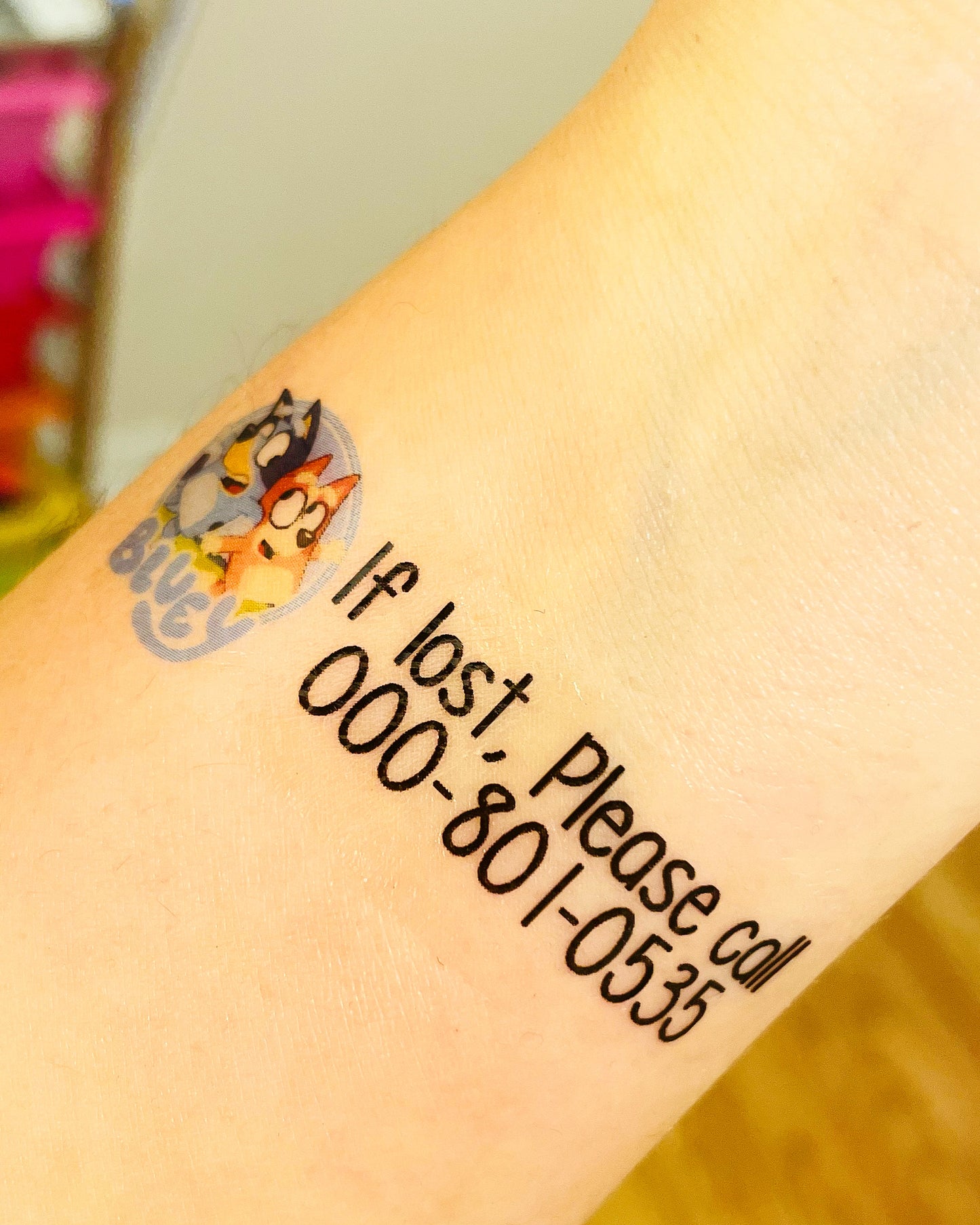 CUSTOM - ANY THEME Contact Phone Number Tattoos - Itty Bits Designs