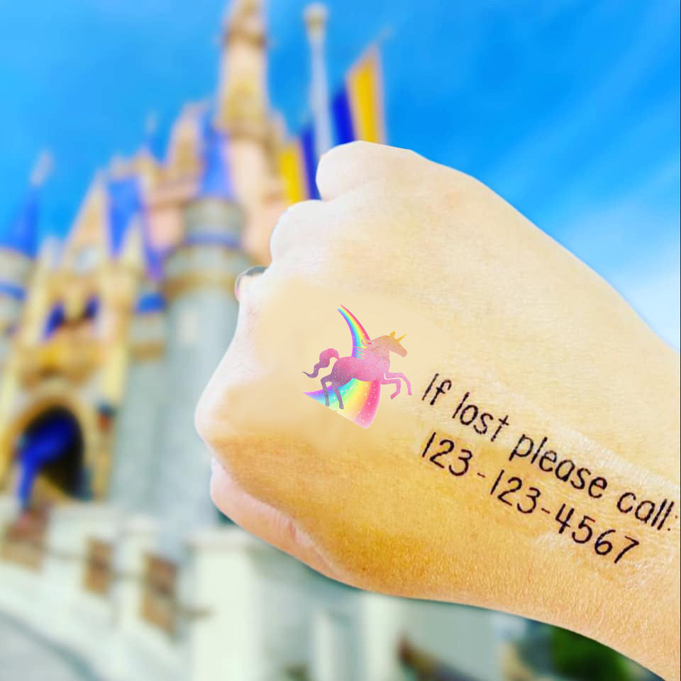 CUSTOM - ANY THEME Contact Phone Number Tattoos - Itty Bits Designs