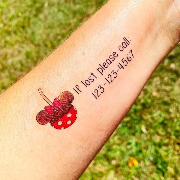 CUSTOM - ANY THEME Contact Phone Number Tattoos - Itty Bits Designs