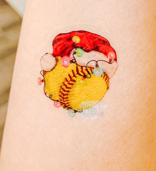 Santa Softballs Tattoos - Sheet of 35