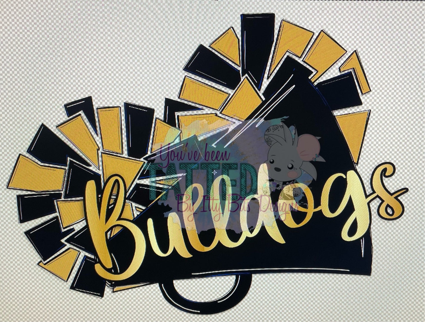 Custom Cheer Megaphone Tattoos - Sheet of 35 Tattoos - Itty Bits Designs