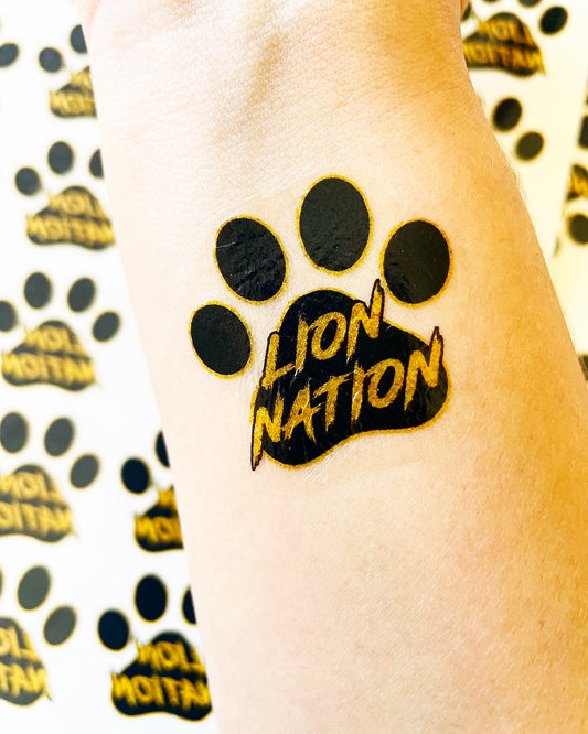 Team Nation Paw Print Tattoos - Sheet of 35 Tattoos - Itty Bits Designs