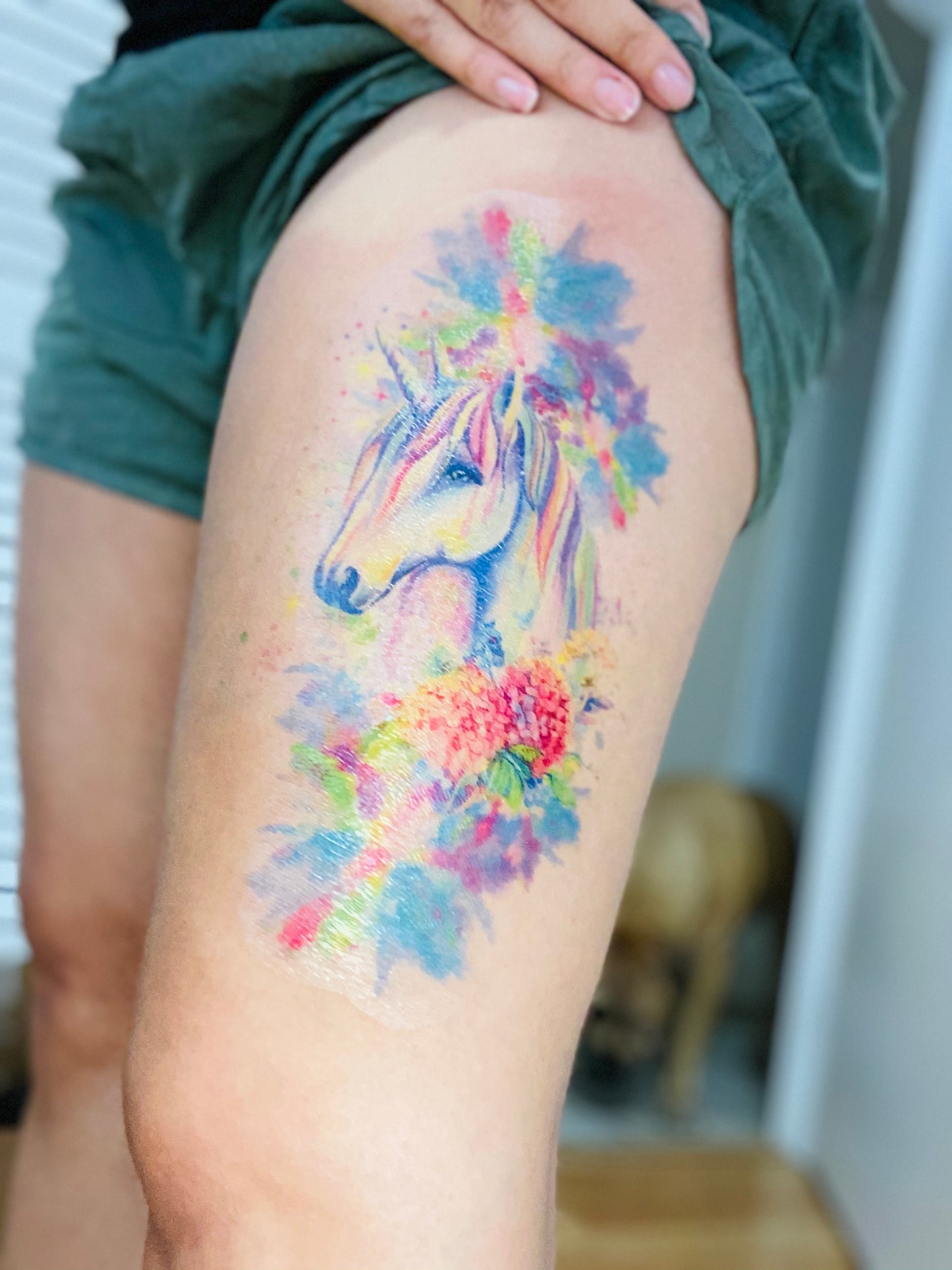 Unicorn Burst Temporary Tattoo - Itty Bits Designs